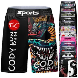 Cody Lundin Custom Wholesale For Men With Sublimation Printed No Gi Bjj Fight MMA Shorts Grappling Beach BJJ Training Shorts