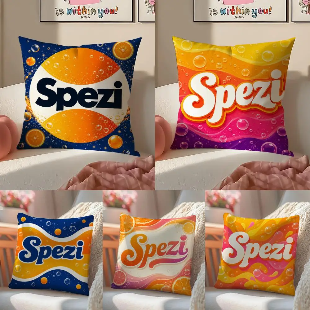 Famous drink mixture Paulaner S-Spezi Cushion Cover Double-Sided Plush Sofa Cushion Covers Organic Breathable Invisible Zipper