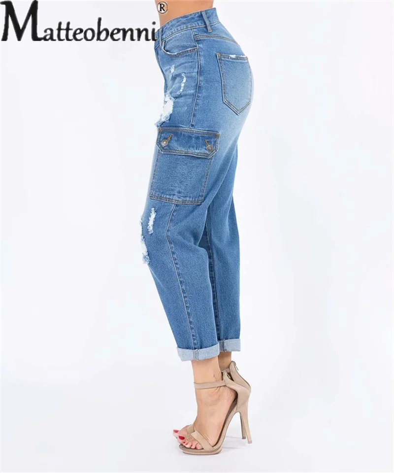 女性用ハイウエストジーンズ,マルチポケットスプライスストリートウェア,カジュアル,デニムパンツ,ストレートパンツ,オーバーオール,新しいファッション,2024