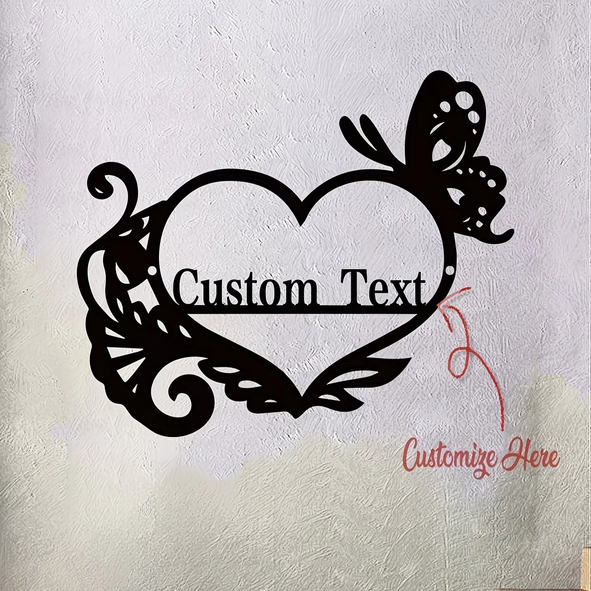 Décoration murale personnalisée en forme de cœur infini - Élégant signe d'amour en métal noir - Parfait pour la Saint-Valentin, les mariages, les anniversaires