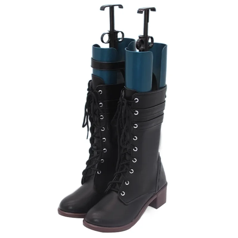 Genshin impact Lynette Cosplay Shoes Anime Black Long Boots Lynette Cosplay Costume Prop Shoes per accessori per feste di Halloween