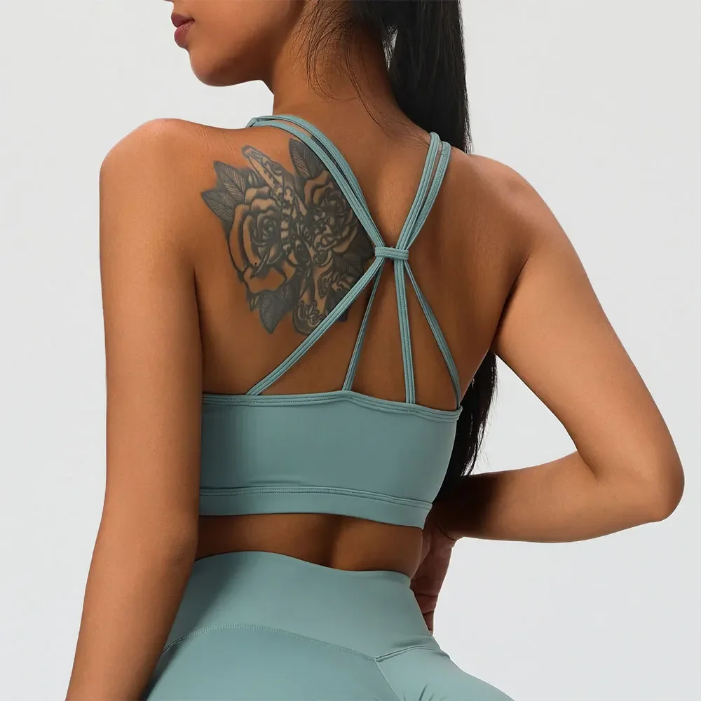 Sexy Sports Bras High Strength Yoga Bra Tank Top Women Fitness Gym Shockproof Running Workout Fast Dry Underwear Push Up Vest