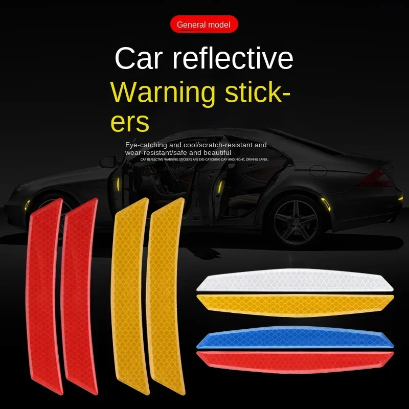 New Car Carbon Fiber Door Anti-collision Strip Wear-resistant Carbon Fiber Sticker Wheel Arch Safety Warning Decorative Sticker