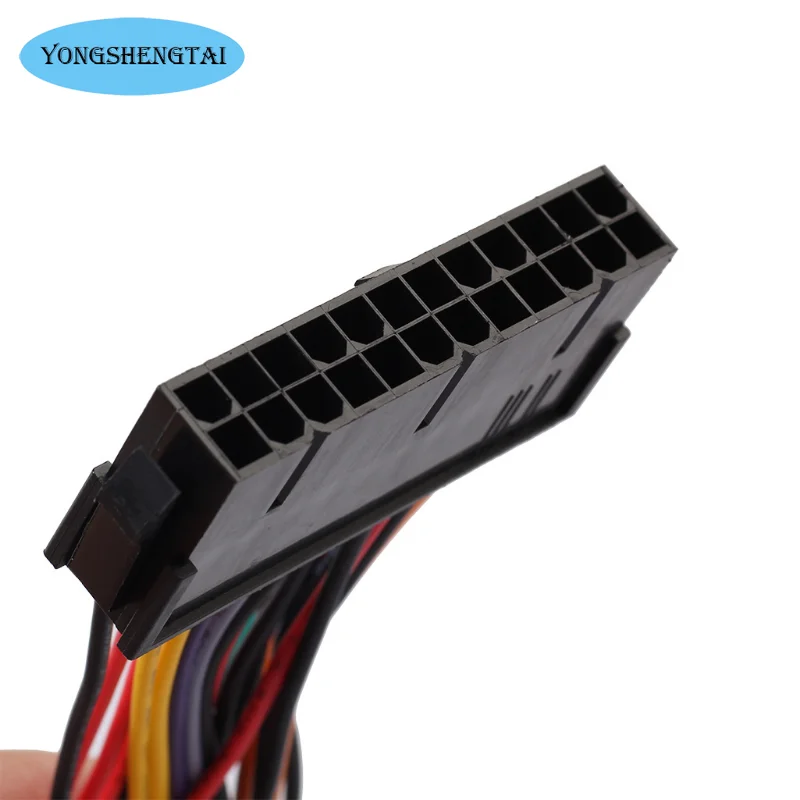 Tembaga inti ATX PSU standar ATX 24Pin perempuan untuk Mini 24P laki-laki komputer papan utama adaptor daya