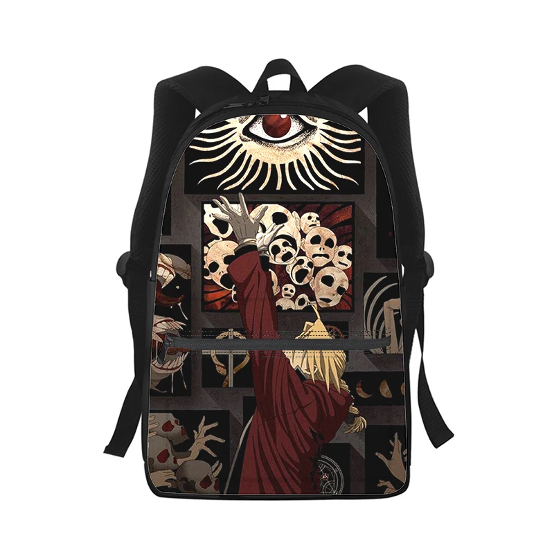 

anime Fullmetal Alchemist Men Women Backpack 3D Print Fashion Student School Bag Laptop Backpack Kids Travel Shoulder Bag