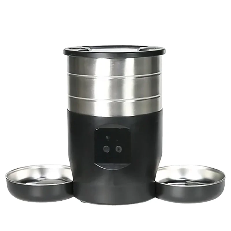 

CANBOUN 4.5l/0.98gal Large Capacity Stainless Steel Smart Pet Feeder With Recording USB Powered Ideal For Cats & Dogs Automatic