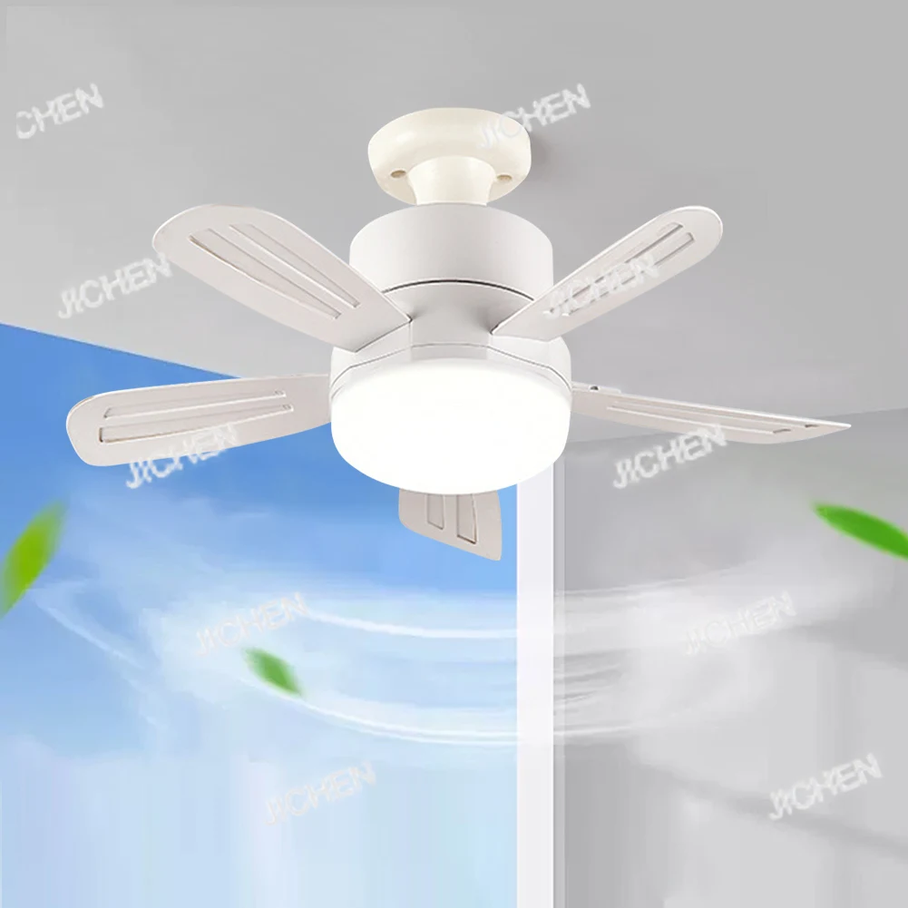 

Neu Silent Ceiling Fan with LED Lantern E27 Socket Electric Cordless Fan Modern Smart Cool Fan for Dining Room Bedroom Living Ro