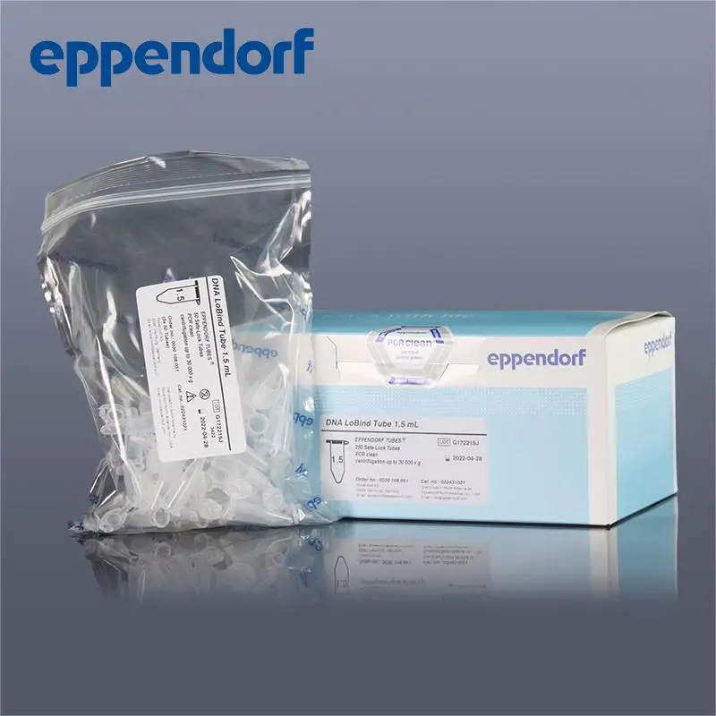 Eppendorf 250PCS Microcentrifuge Tube with Graduated DNA Low Adsorption Tubes 1.5ml/2.0ml PCR Clean Grade for Laboratory