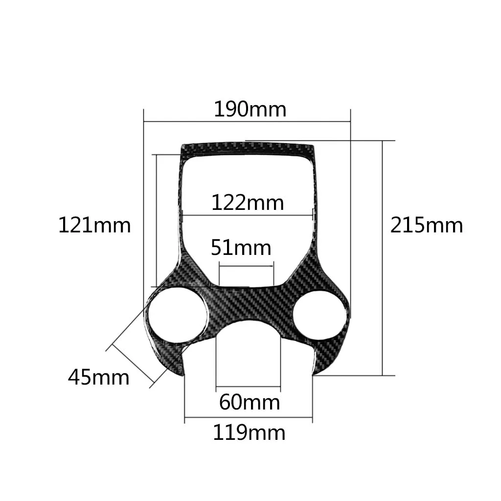 Carbon Fiber Gear Shift Console Box Decor Frame Trim central Center Sticker Cover For Alfa Romeo Giulia 17-19 Left Hand Drive