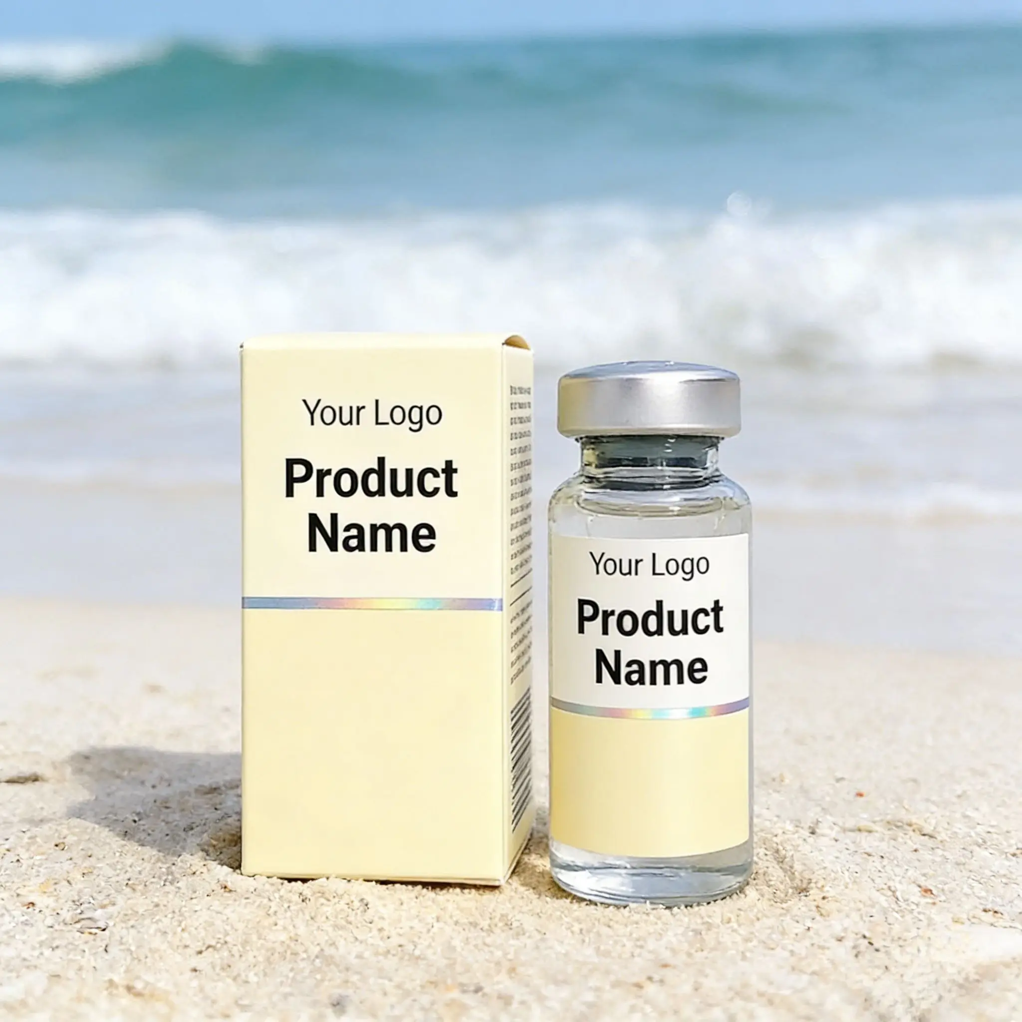 Custom UV Resistant Vinyl Labels & Boxes For Peptide Research 3ml 5ml 10ml Vials