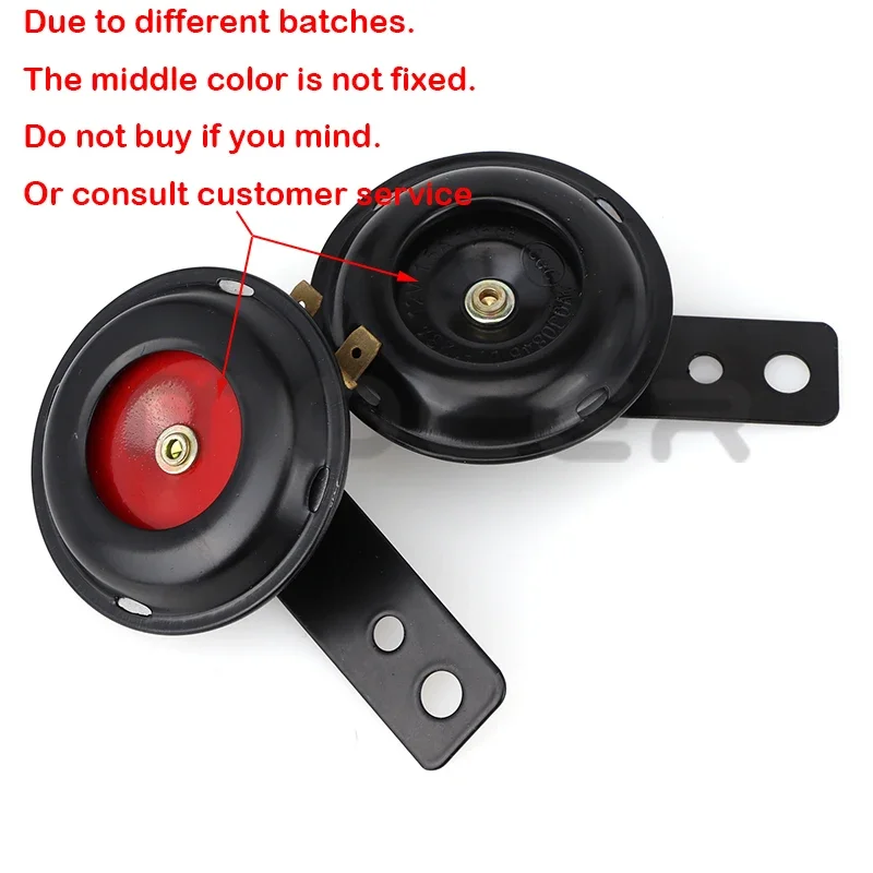 Universal Motorcycle Electric Horn kit 12V 24V 36V 48V 60V  Waterproof Round Loud Horn Speakers for Scooter Moped Dirt Bike ATV