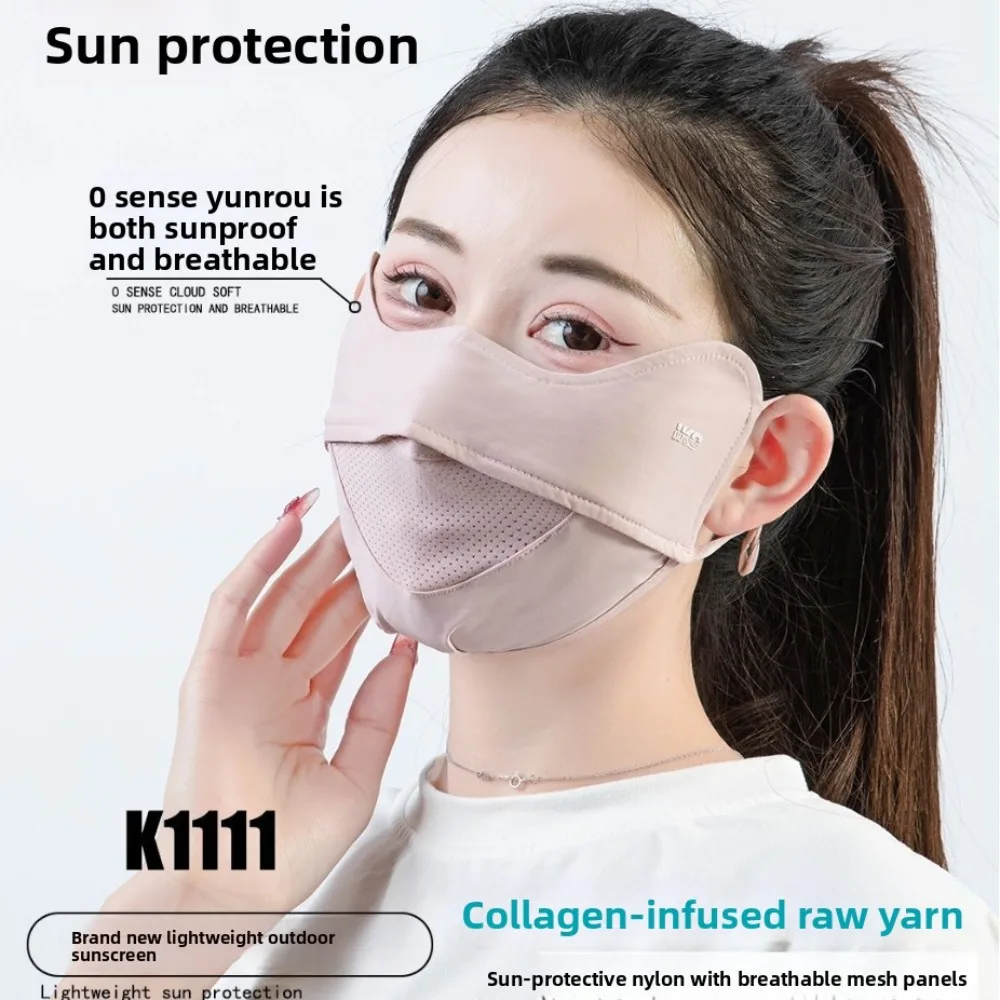 

Sunscreen Splicing Mask UV Protection Women's High-value Summer Ice Silk Protection Eye Corner Sunshade Full Face Mask