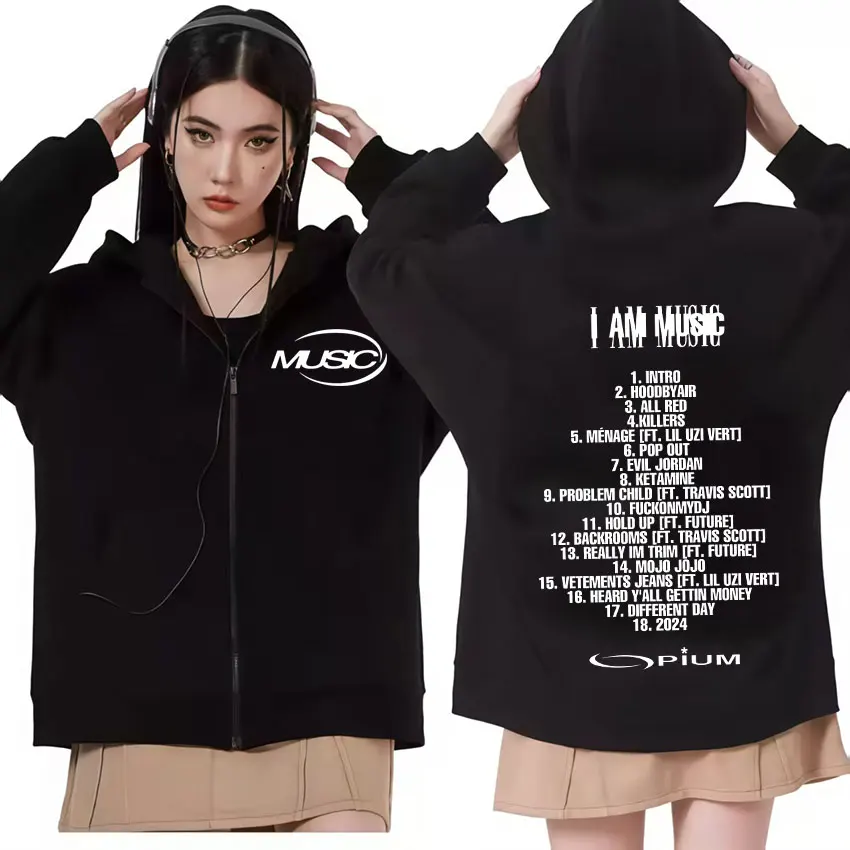 

Rapper Playboi Carti I Am Music Album Zip Up Hoodies Trendy Harajuku Opium Long Sleeve Mens Loose Gothic Sportswear Coats Jacket