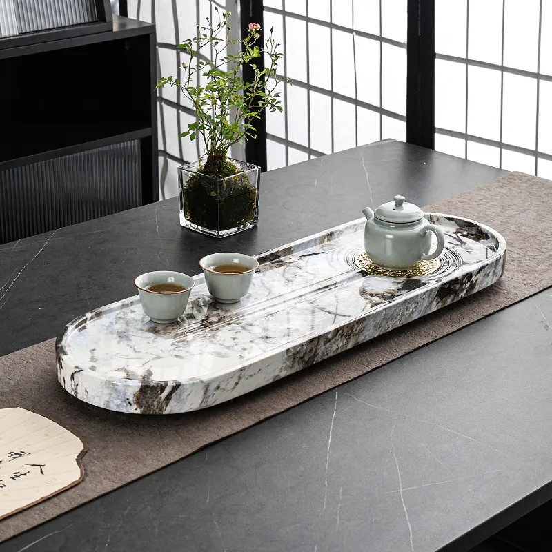 Irregular Small Tea Tray Serving Decorative Marble Table Ceremony Valet Tea Tray Hospitality Tableware Bandejas Home Products