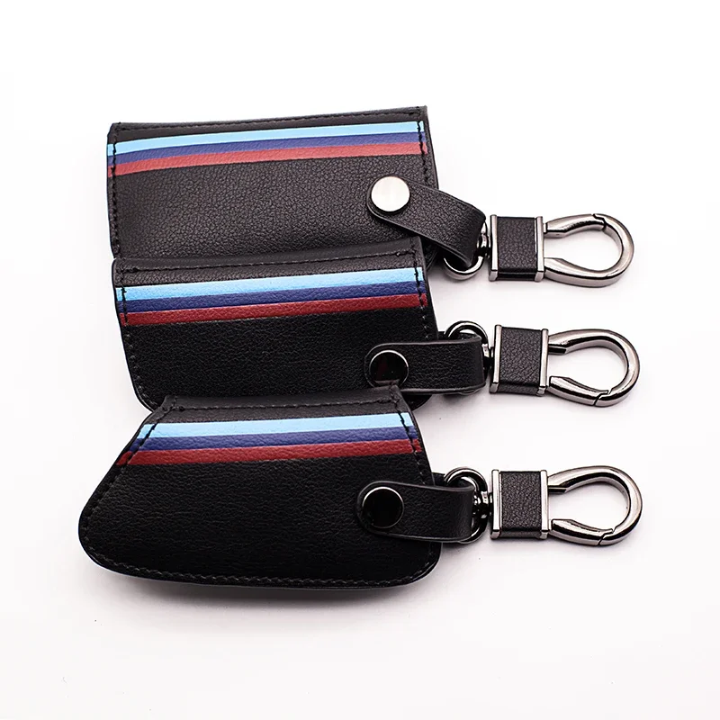 Top layer leather Genuine Leather car key cover for BMW X1 X3 X5 X6 E46 E90 F10 F30 Car Key Holder keys car keys accessories