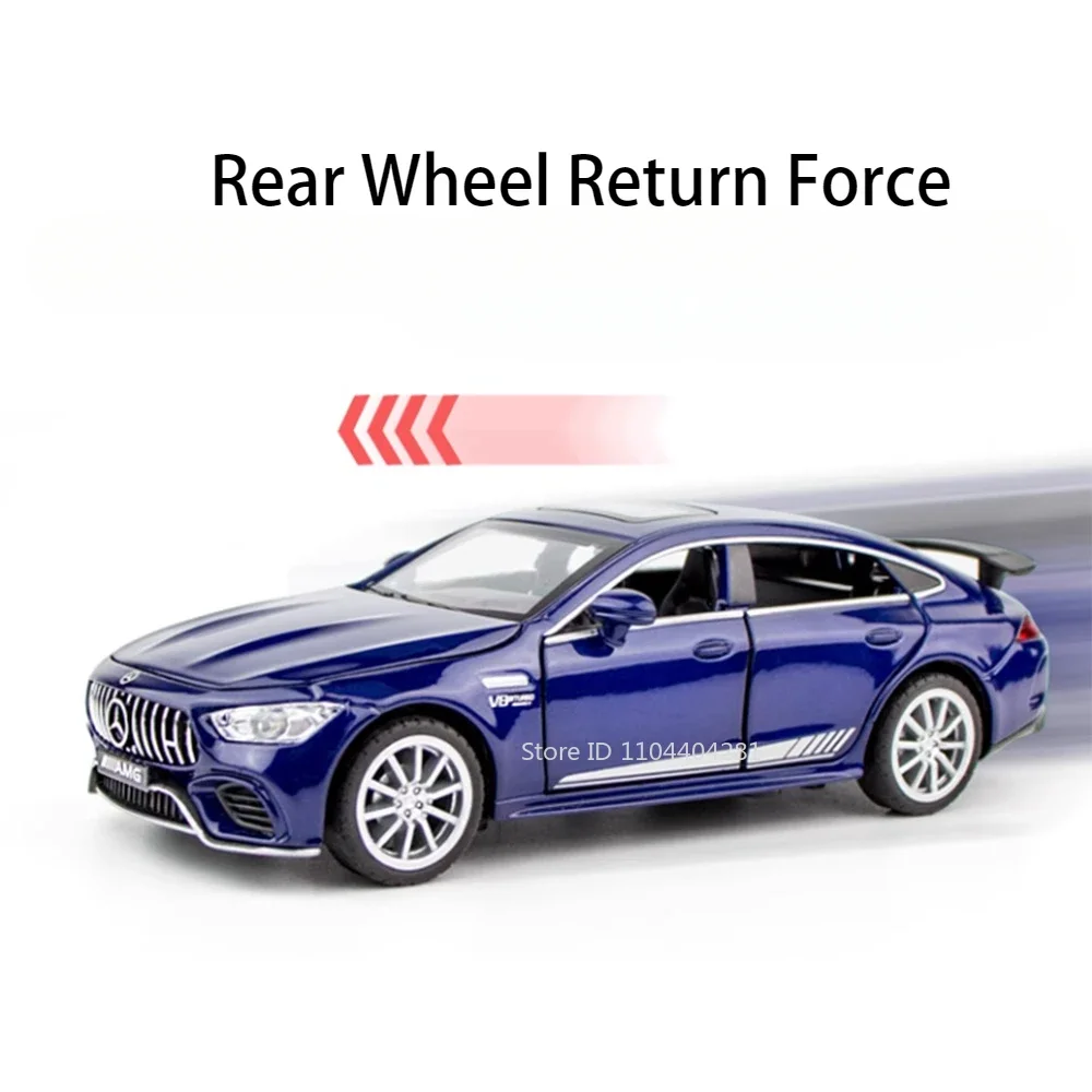 1:32 gt63 c260l modelos em miniatura brinquedos diecasts carros de liga com luz sonora puxar para trás portas abertas veículos decoração para casa presentes