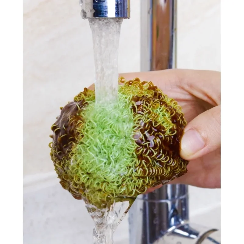 Kitchen Cleaning Ball Nano Fiber Cleaning Brush Dishwasher Scrubber Ball Nano Fiber Cleaning Pot Washing Tool Clean Brush