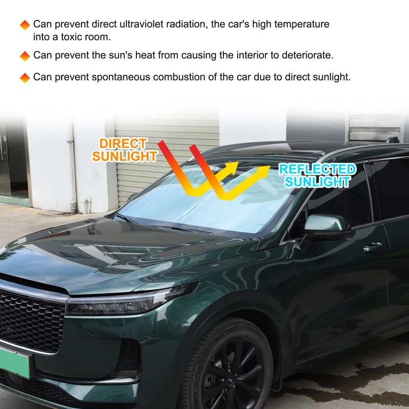 For Li Auto ONE 2029-2021 Silver Tape Car Front Windshield Sunshade Sun Protection Visor Sunshade Interior Accessories