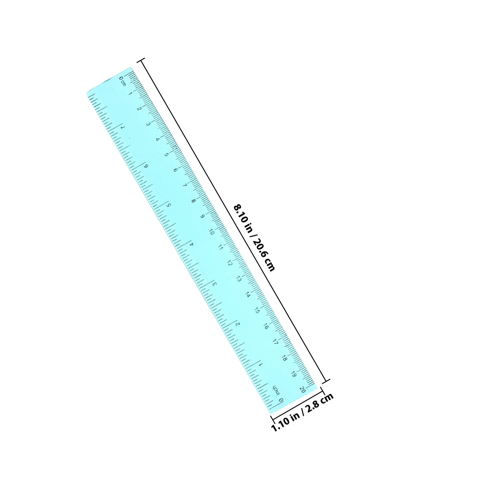 Conjunto de régua de plástico flexível, 5 peças, desenho portátil, ferramentas de medição para estudantes, arquitetos, designers, material de escritório