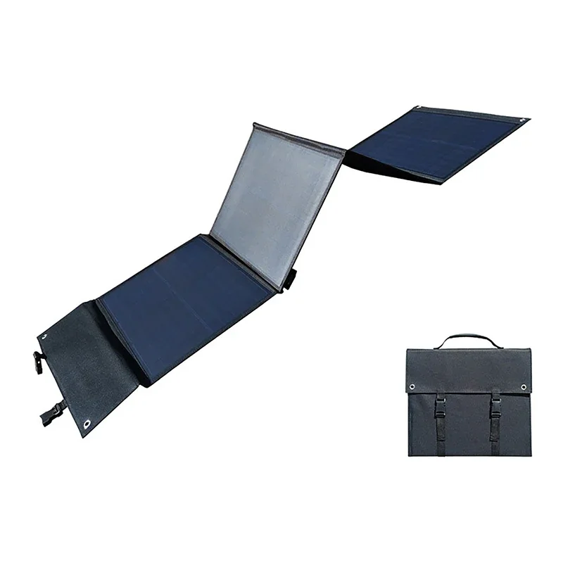 200W Solar Panel Folding Bag with Bracket USB+DC Output Charger Device Portable Foldable Bag Outdoor Travel Hiking Power Supply