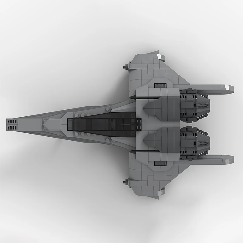 Film Luar Angkasa Seri Militer MOC Raywing Mk. I XL-25 Jet Fighter Model Blok Bangunan Batu Bata Orisinalitas Hadiah Mainan Anak Laki-laki Puzzle DIY