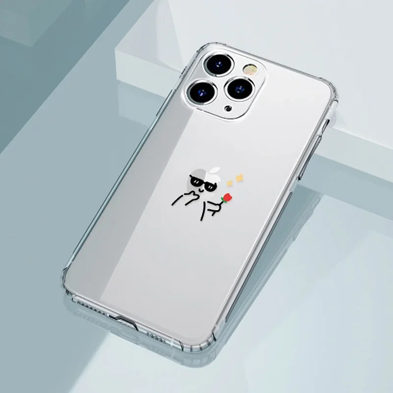 Funny Matchstick Men Clear Couple Phone Case For iPhone 14 15 13 11 12 16 Pro Max Mini XR SE4 7 8 Plus 16E Paired Cover Shell - Image 6