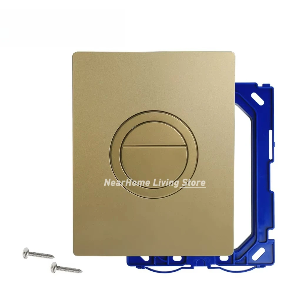 Gold Dual Flush Push Button Compatible with Grohe GD2 Cosmopolitan 385390/38505 Wall-mount Toilet Tank Cover Replacement