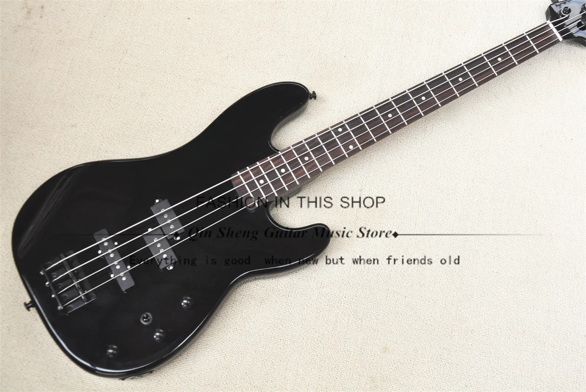 

4-String Electric Guitar Bass ,PB Black Bass,Maple Neck Rosewood Fingerboard,Skull Signature,Factory Custom