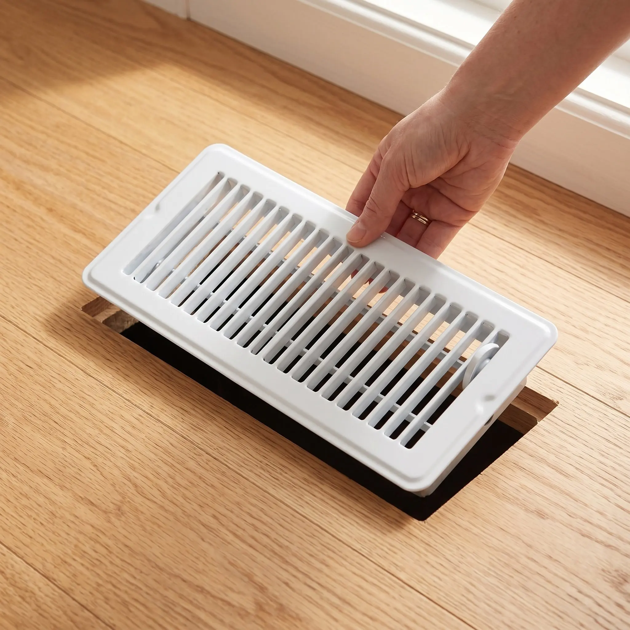 Floor Register 4x10 Solid Metal Air Vent Cover For Air Conditioner Metal Grill Register Replacement For Home Hvac System