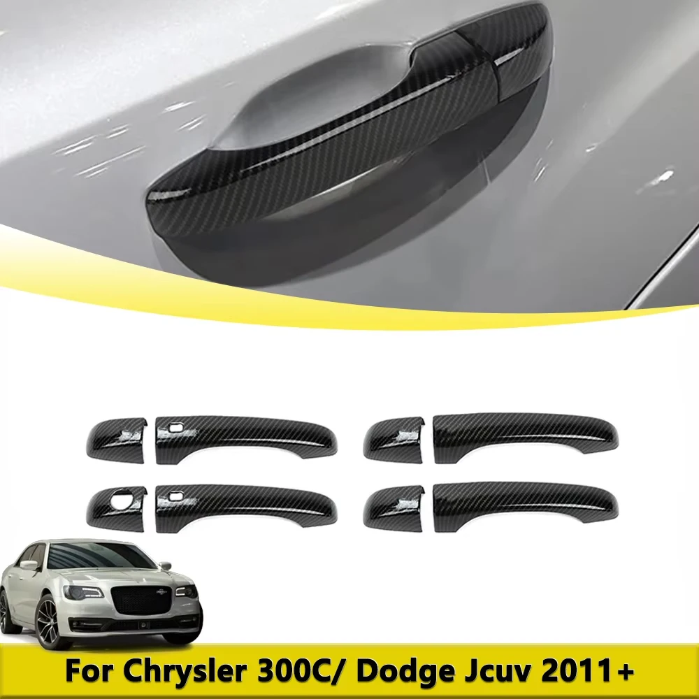 

Outer Door Grab Handle Cover Trim Decoration For Chrysler 300C Dodge Journey 2011-2024 Car Styling Exterior Accessories Modified