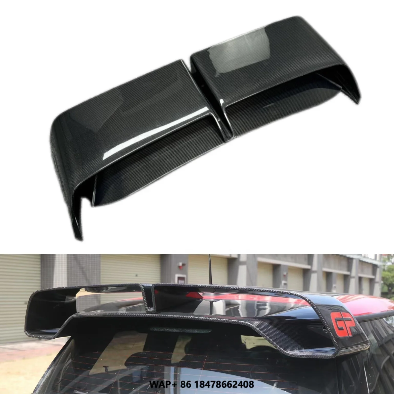 

GP Style Real Carbon Fiber Rear Spoiler for MINI F56/F55 Fixed Wing Double Deck Roof Wing Car Accessories Body Kit