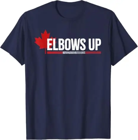 Elbows Up Canada Est 1867 Proud Canadian Strong Canada Flag T-Shirt Patriotic Graphic Saying Tee Novelty Gift Short Sleeve Tops