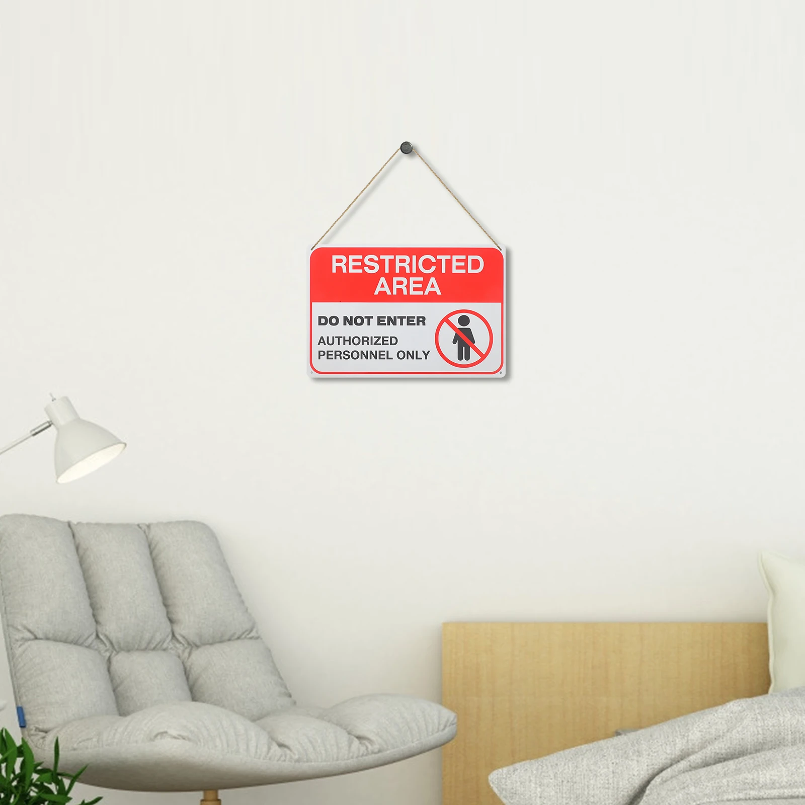 

2 Pcs Warning Sign Do Not Enter Signs Outdoor Indoor Iron Entry Metal