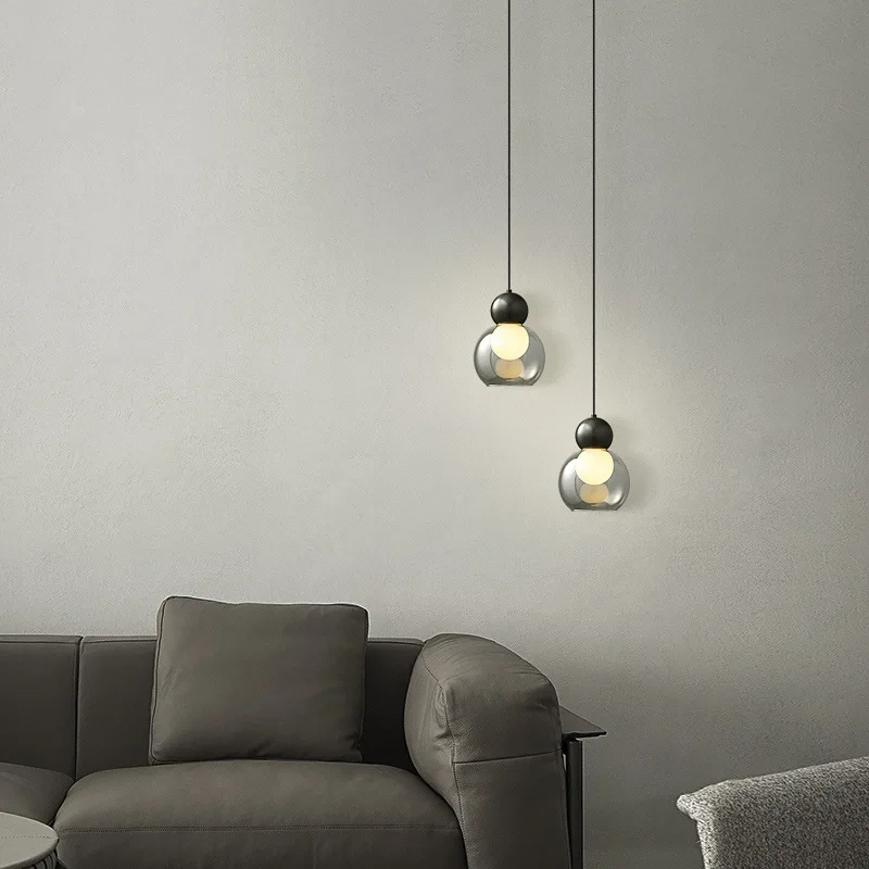 Nordic Solid Brass Ceiling Pendant Lights For Bedroom Designer Bar And Dining Room Glass Hanging Lamps Parlor Kitchen Decoration
