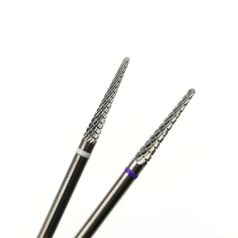 Hytoos carboneto cutícula limpa prego bit cone brocas de moagem elétrica rebarba manicure brocas unhas acessórios ferramentas