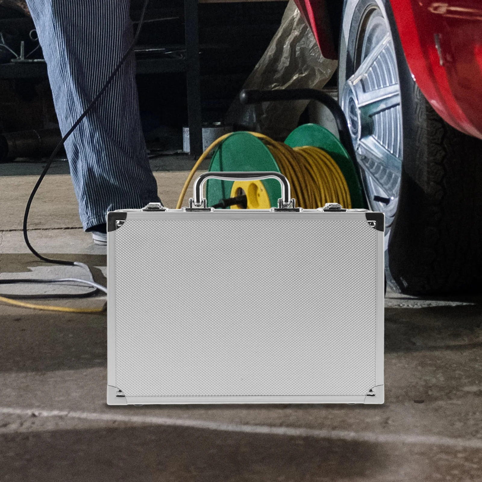 

Aluminum Alloy Toolbox Weather Resistant Tool Storage Box Portable Carrying Case Scratch Resistant Multi Functional