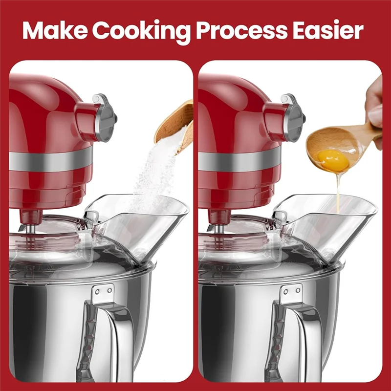 ABVJ-For Kitchenaid 6-7 Quart Tilt-Head Stand Mixers, Secure Pouring Shield & Mixers Bowl Covers Mixer Splatter Guard Lids