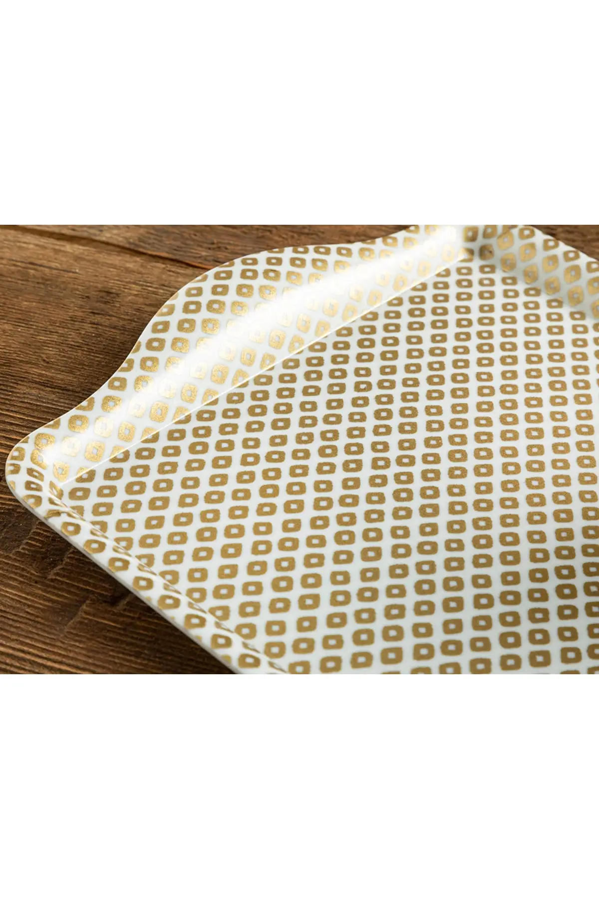 Coastal Dots melamine tray 32x20 Cm Gold luxury 2022 tray Tea tray Tea tray