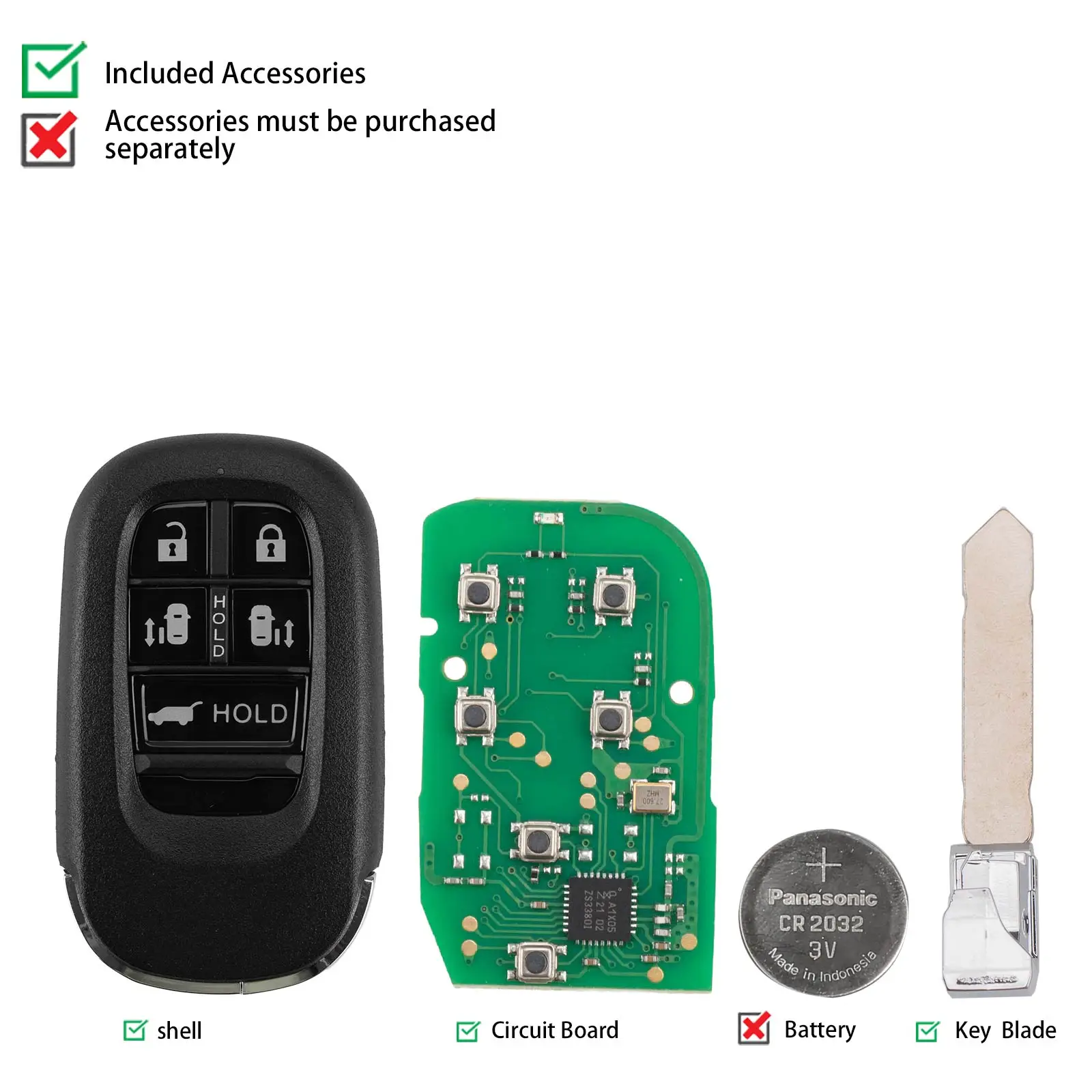 KEYDIY KD ZB46-5 Universal Smart Remote Key 5 Buttons Compatible with Honda Type