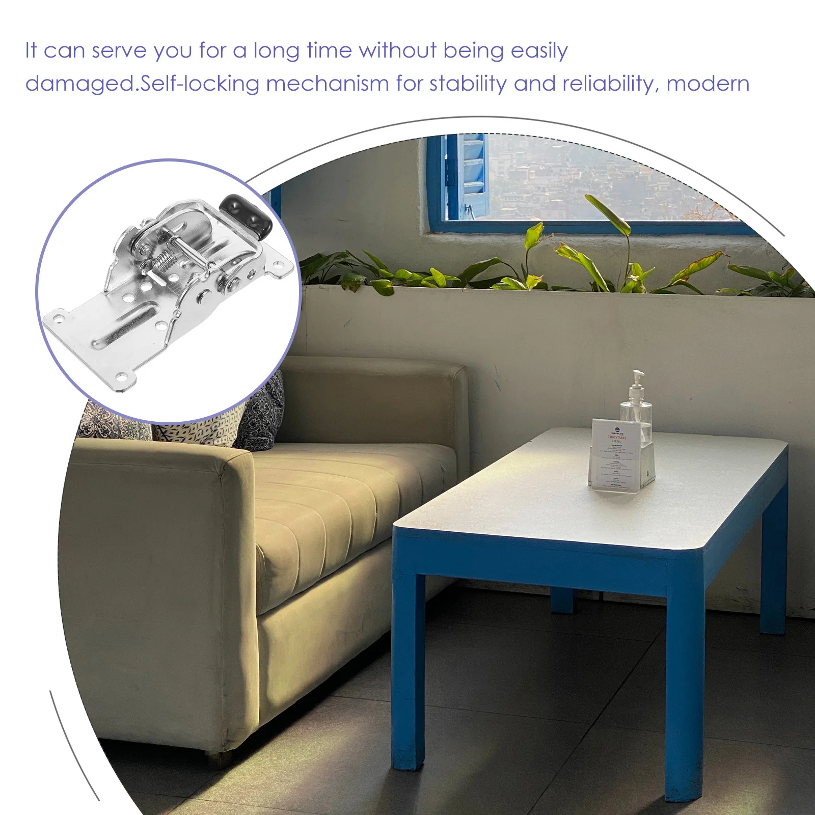 Cerniera per mensola pieghevole per carichi pesanti Cerniera di bloccaggio regolabile da 180 gradi per tavolini Gambe per mobili Stabile Affidabile Moderna