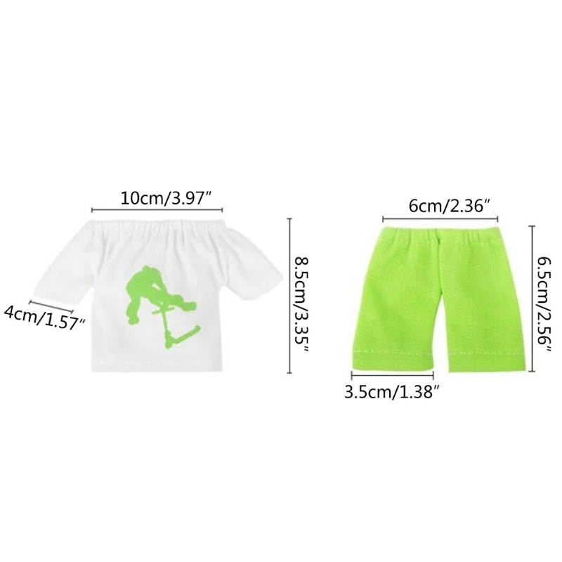 Mini vestiti per punta delle Set pantaloni per le T-shirt Scooter Skateboard Outfit