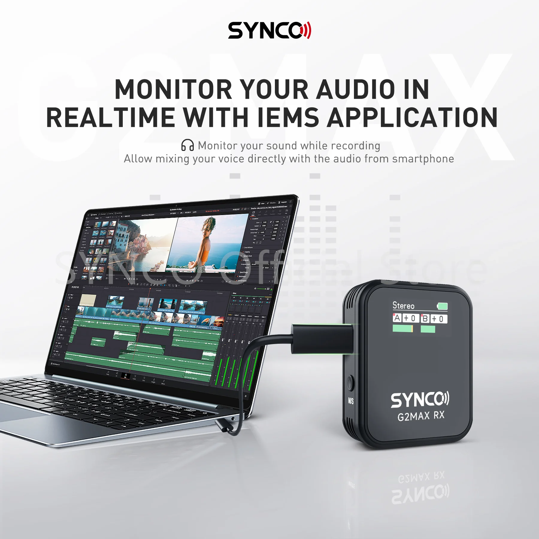 Synco G2 A2 MAX Mikrofon G2A2 PRO Studio Microphone Streaming Equipment Mic Smartphone Lavalier Microphone for Phone Audio