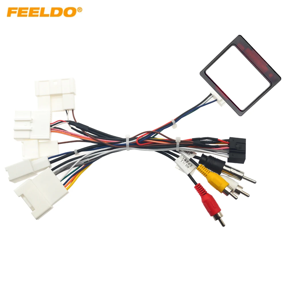 Car 16pin Power Cord Wiring Harness Adapter For Toyota Prado/Sienna/RX330/Sequoia/Tundra/RX300 Installation Head Uni