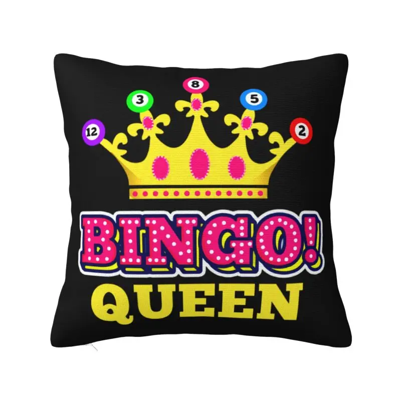 Nordic Style Bingo Queen Cushion Cover 40x40cm Polyester Throw Pillow for Car Square Pillowcase Decoration