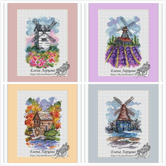 Four Seasons Mill Needlework for Embroidery,DIY 14CT, Unprinted Arts, Cross Stitch Kits Set, Cross-Stitching, Home Decor