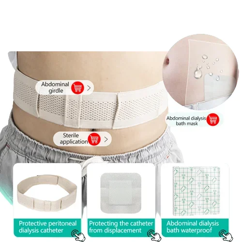 Peritoneal Dialysis Waist Belt Catheter Protector Adjustable Abdominal Belt Catheter Fixation Device Back Support Protector Neck