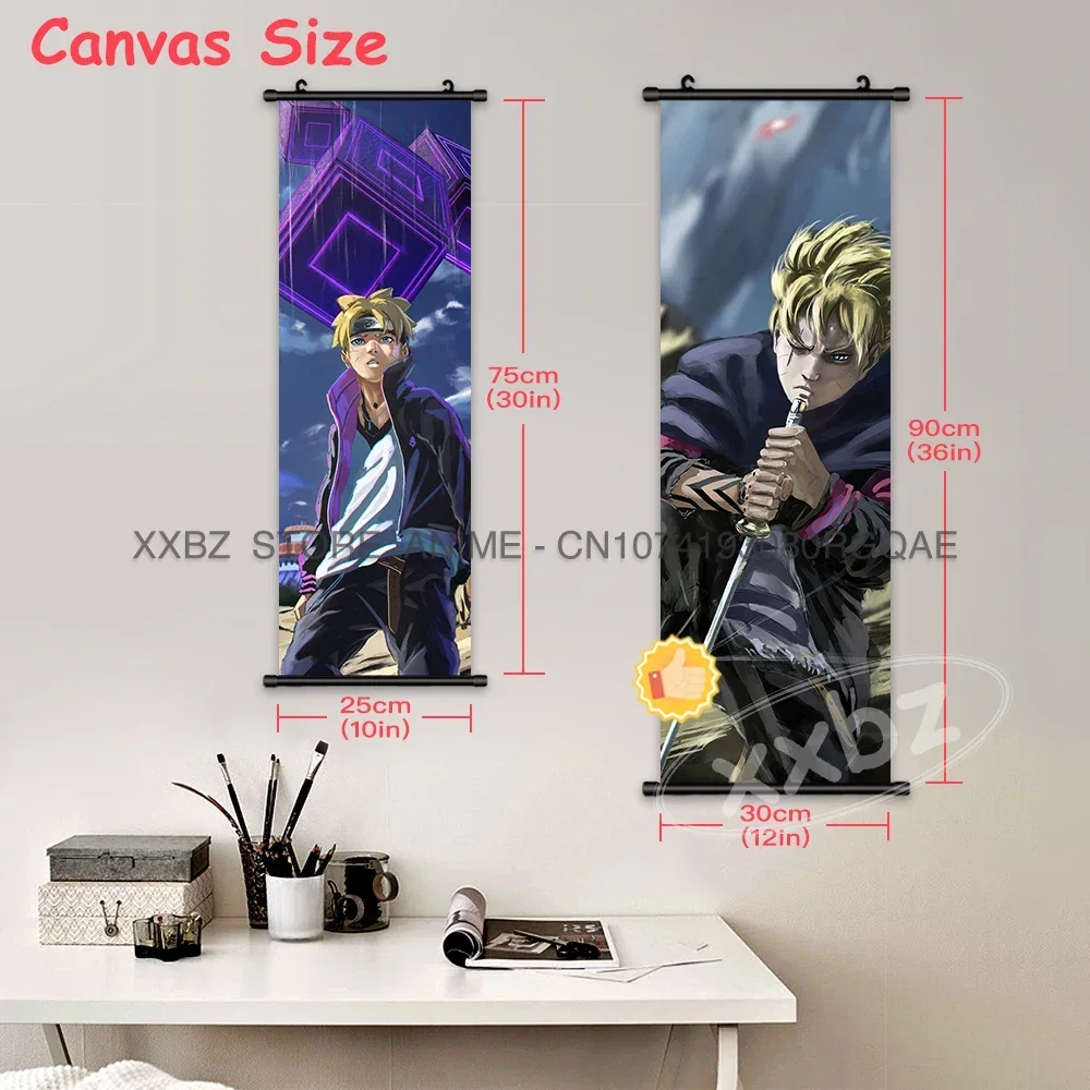 Naruto Scrolls Picture Room Decor Anime Figures Poster Boruto Wall Art Kawaki Obrazy dekoracyjne Haruno Sakura Cartoon Artwork