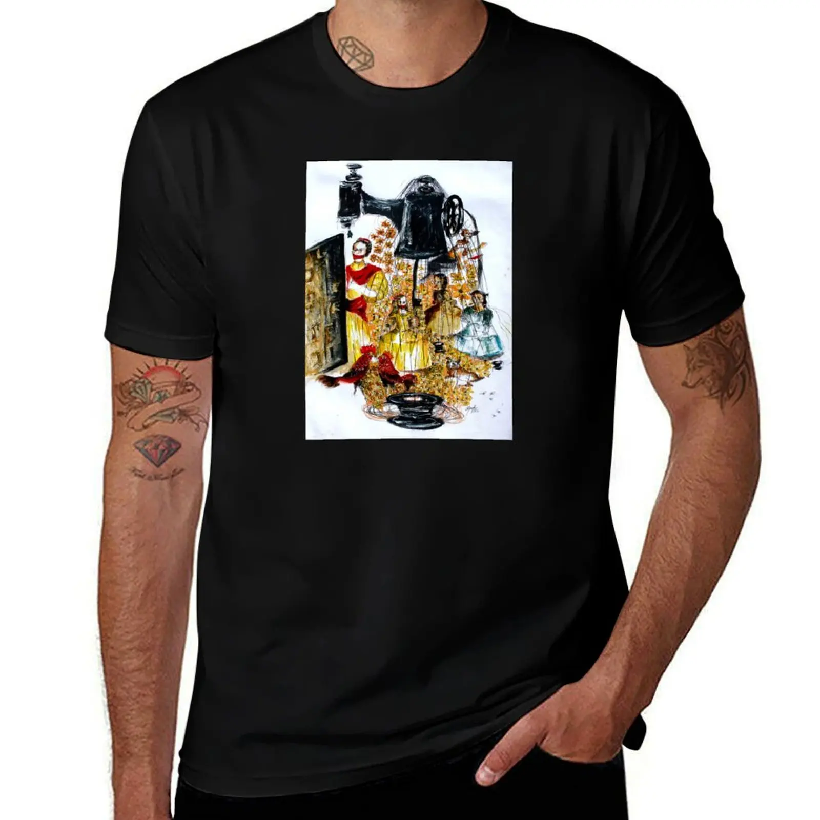 Surreal Frida and the Meninas sew, Olimpya Ortiz, Backroom Art T-Shirt funny costumes funny t shirts for men