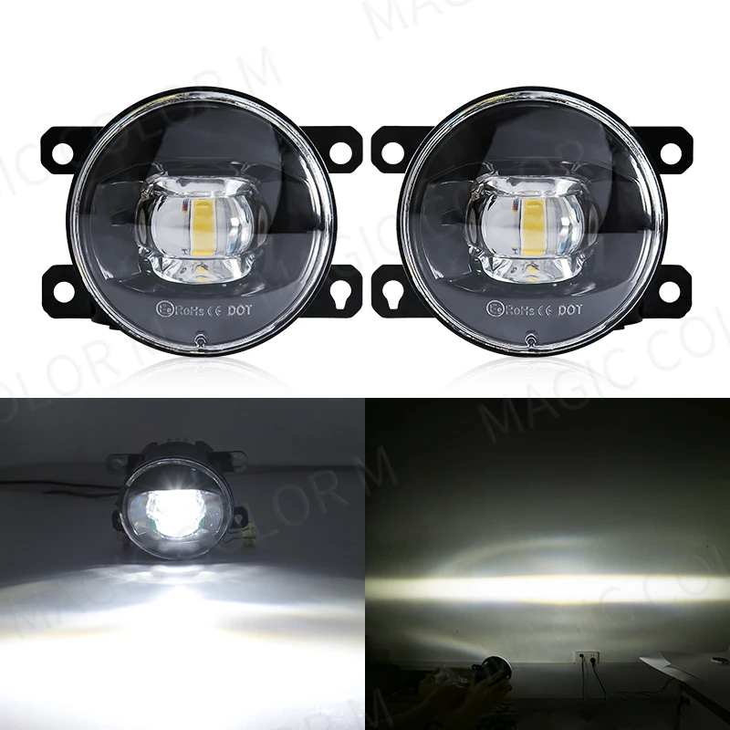 Led Mistlamp Voor Citroen Ford Honda Suzuki Isuzu Mitsubishi Renault Auto Fog Lamp 8000LM 30W Wit Geel 12V Waterdicht
