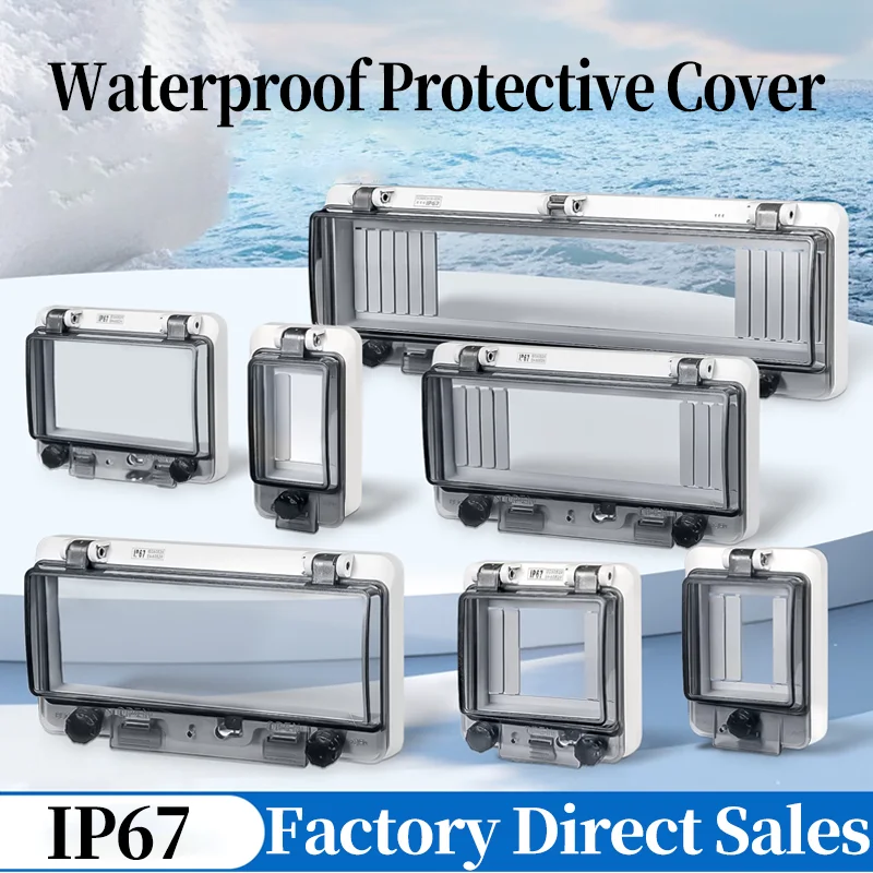 Transparent IP67 Waterproof Protective Window Cover  2-18 Ways Circuit Breaker Switch Box Protection Electric Junction Box Panel